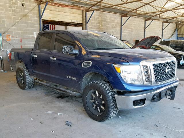 1N6AA1EJ2HN508443 - 2017 NISSAN TITAN S BLUE photo 1