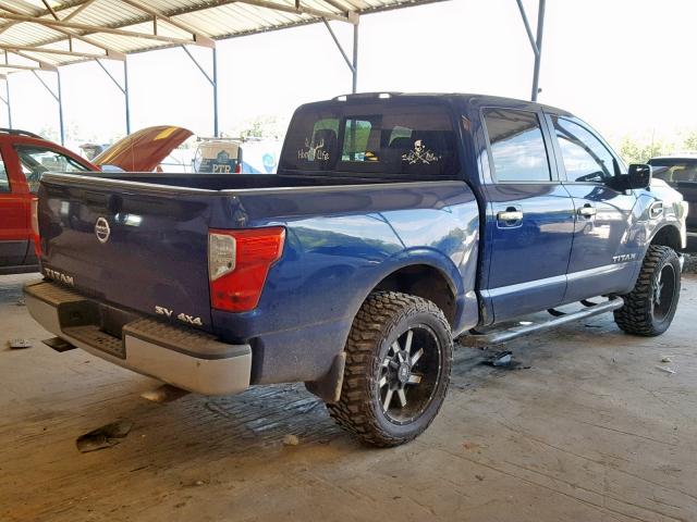 1N6AA1EJ2HN508443 - 2017 NISSAN TITAN S BLUE photo 4