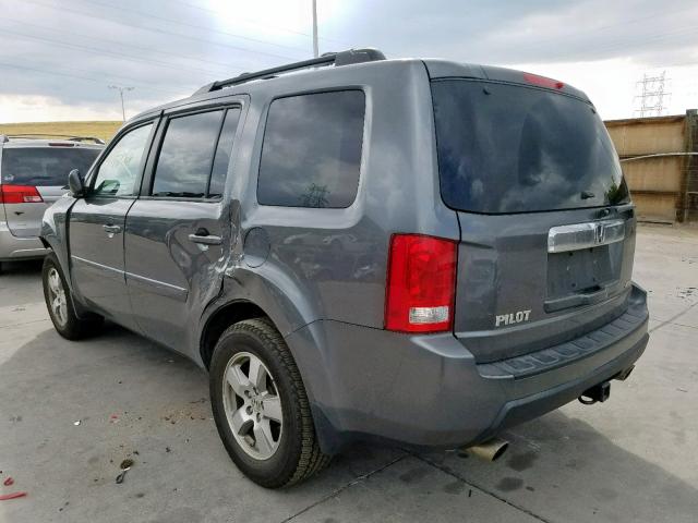 5FNYF4H64BB015154 - 2011 HONDA PILOT EXL SILVER photo 3