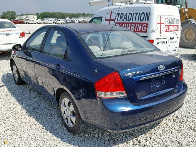 KNAFE121385508210 - 2008 KIA SPECTRA EX BLUE photo 3