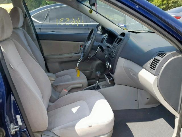 KNAFE121385508210 - 2008 KIA SPECTRA EX BLUE photo 5