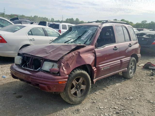 2CNBJ634636940284 - 2003 CHEVROLET TRACKER LT BURGUNDY photo 2