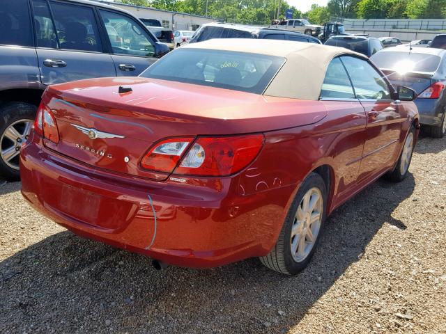 1C3LC55RX8N156932 - 2008 CHRYSLER SEBRING TO RED photo 4