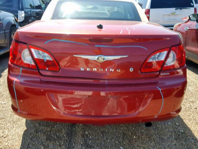 1C3LC55RX8N156932 - 2008 CHRYSLER SEBRING TO RED photo 9