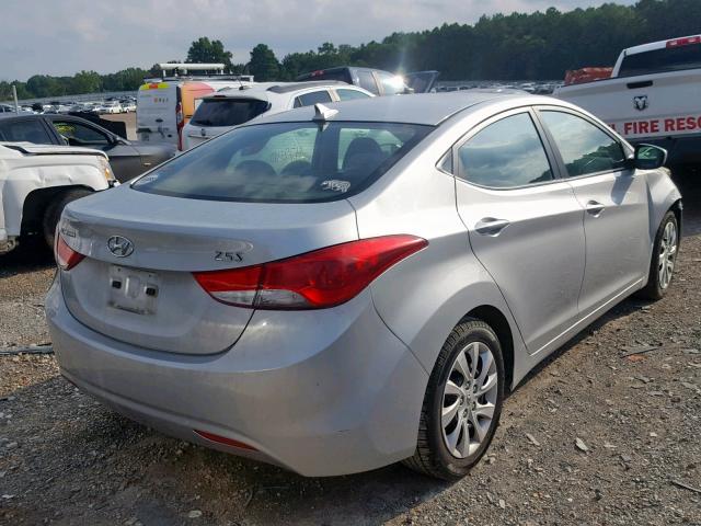 5NPDH4AE9BH020006 - 2011 HYUNDAI ELANTRA GL SILVER photo 4