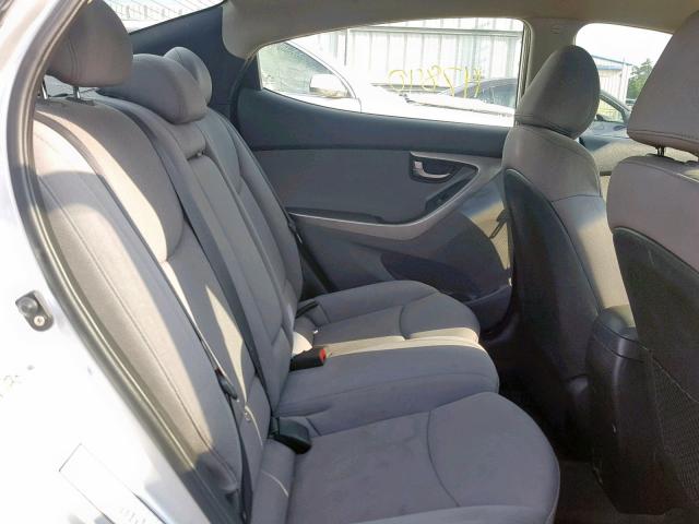 5NPDH4AE9BH020006 - 2011 HYUNDAI ELANTRA GL SILVER photo 6