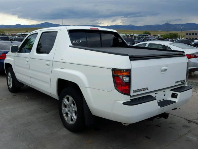 2HJYK16456H526668 - 2006 HONDA RIDGELINE WHITE photo 3