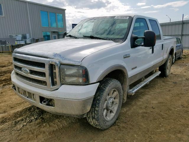 1FTWW31P25EA60488 - 2005 FORD F350 SRW S WHITE photo 2