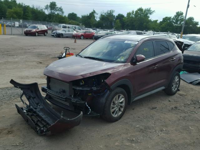 KM8J3CA44HU456405 - 2017 HYUNDAI TUCSON LIM MAROON photo 2