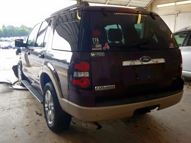 1FMEU74E47UA89322 - 2007 FORD EXPLORER E BURGUNDY photo 3