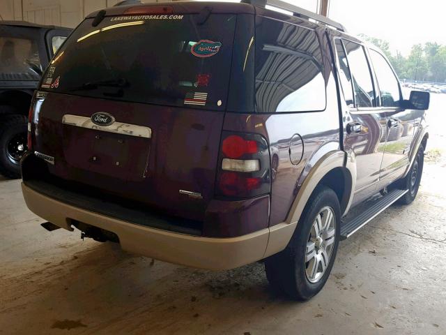 1FMEU74E47UA89322 - 2007 FORD EXPLORER E BURGUNDY photo 4