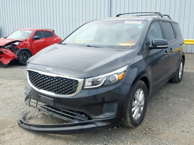 KNDMB5C10G6157208 - 2016 KIA SEDONA LX BLACK photo 2