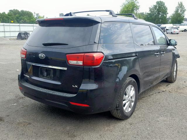 KNDMB5C10G6157208 - 2016 KIA SEDONA LX BLACK photo 4