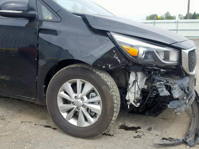 KNDMB5C10G6157208 - 2016 KIA SEDONA LX BLACK photo 9