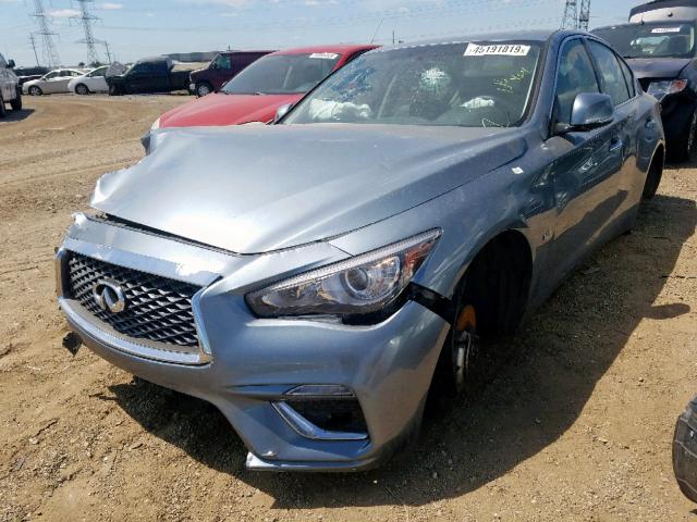 JN1EV7AR3JM439185 - 2018 INFINITI Q50 LUXE BLUE photo 2