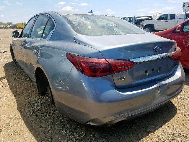 JN1EV7AR3JM439185 - 2018 INFINITI Q50 LUXE BLUE photo 3