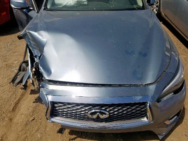 JN1EV7AR3JM439185 - 2018 INFINITI Q50 LUXE BLUE photo 7