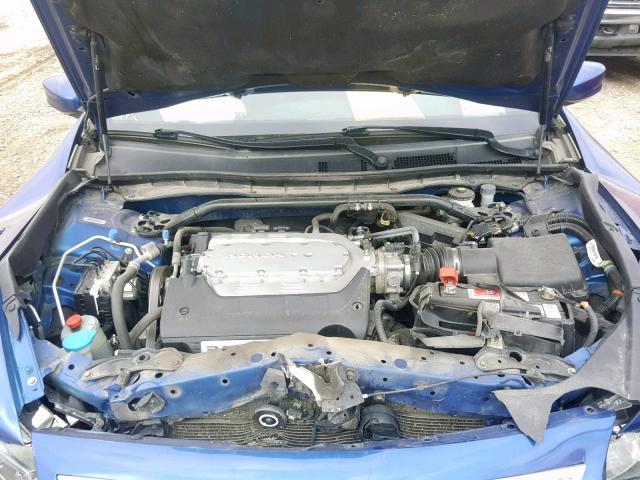 1HGCS21818A801129 - 2008 HONDA ACCORD EXL BLUE photo 7