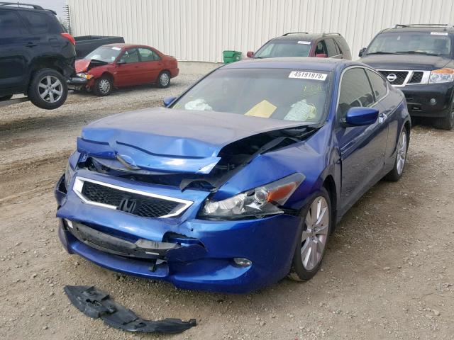 1HGCS21818A801129 - 2008 HONDA ACCORD EXL BLUE photo 9