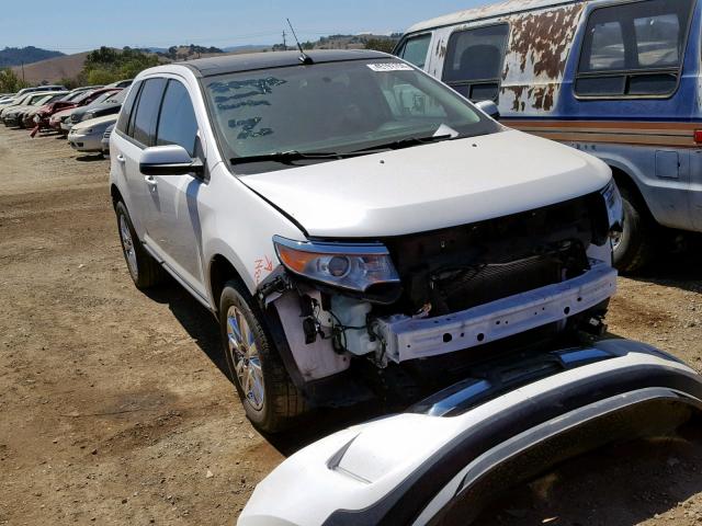 2FMDK3JC1DBE19030 - 2013 FORD EDGE SEL WHITE photo 1