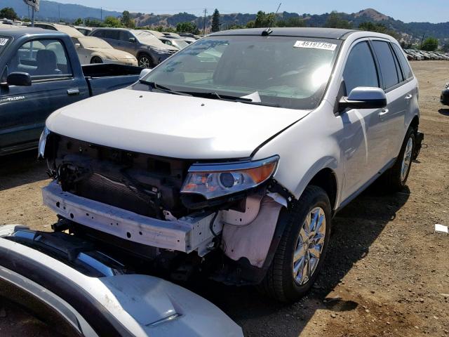 2FMDK3JC1DBE19030 - 2013 FORD EDGE SEL WHITE photo 2