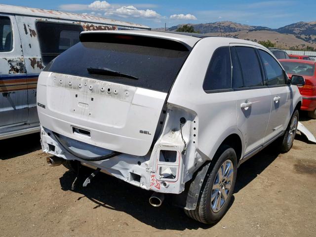 2FMDK3JC1DBE19030 - 2013 FORD EDGE SEL WHITE photo 4