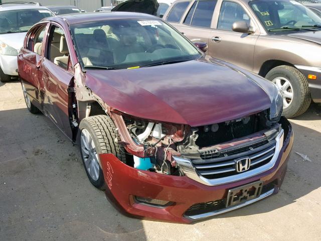 1HGCR3F89EA014578 - 2014 HONDA ACCORD EXL MAROON photo 1