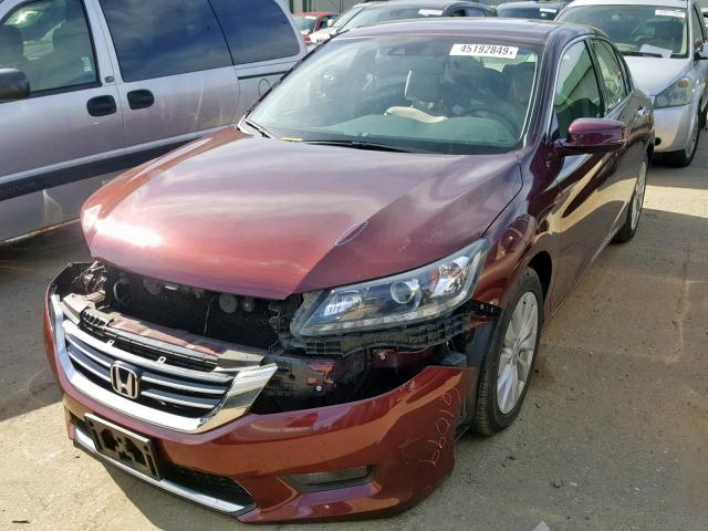 1HGCR3F89EA014578 - 2014 HONDA ACCORD EXL MAROON photo 2