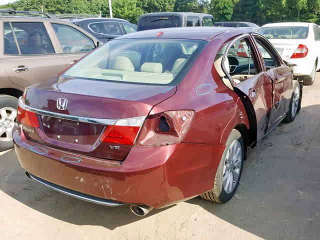 1HGCR3F89EA014578 - 2014 HONDA ACCORD EXL MAROON photo 4