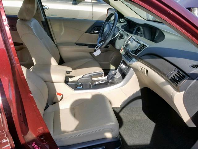 1HGCR3F89EA014578 - 2014 HONDA ACCORD EXL MAROON photo 5