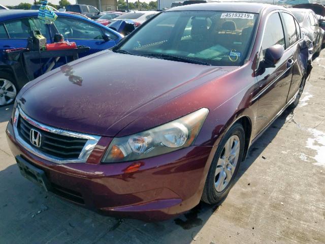 1HGCP2F47AA089027 - 2010 HONDA ACCORD LXP BURGUNDY photo 2