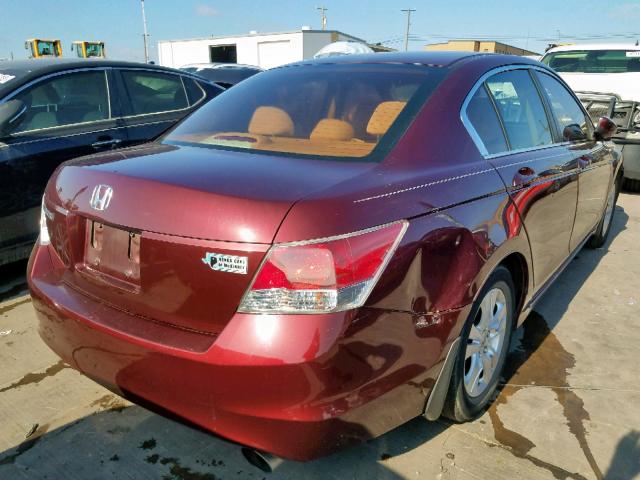 1HGCP2F47AA089027 - 2010 HONDA ACCORD LXP BURGUNDY photo 4