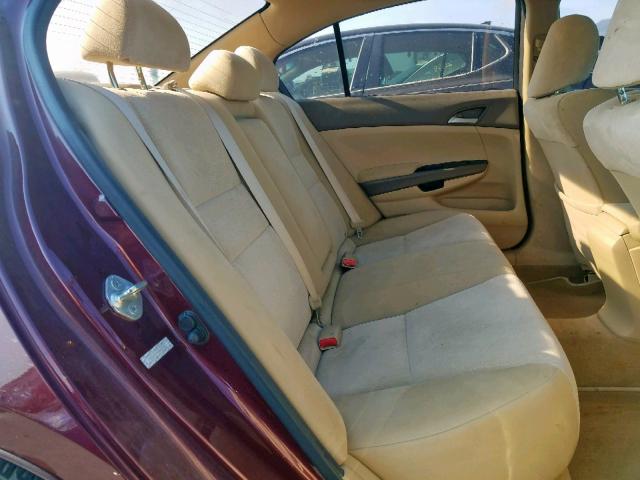 1HGCP2F47AA089027 - 2010 HONDA ACCORD LXP BURGUNDY photo 6