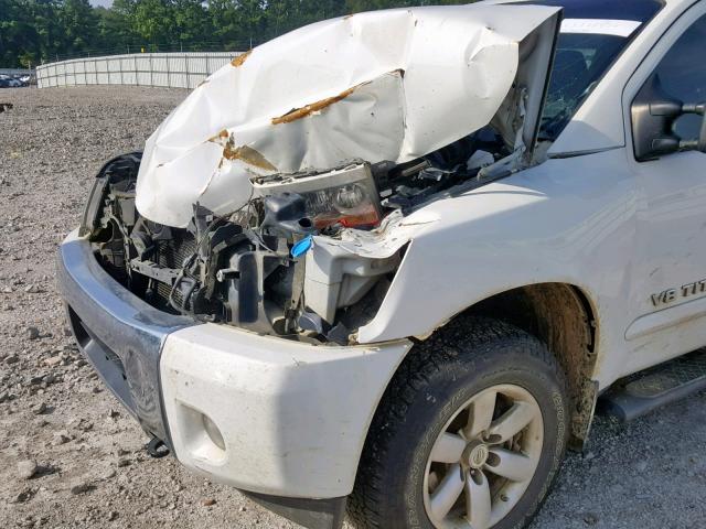 1N6BA0EC7DN301007 - 2013 NISSAN TITAN S WHITE photo 9