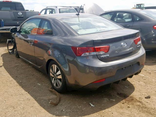 KNAFU6A23D5681925 - 2013 KIA FORTE EX GRAY photo 3