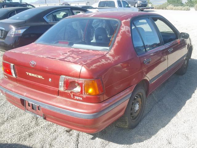 JT2EL43A3N0197867 - 1992 TOYOTA TERCEL DEL RED photo 4