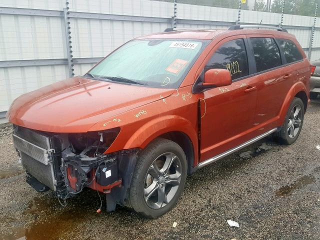 3C4PDCGGXET278339 - 2014 DODGE JOURNEY CR ORANGE photo 2