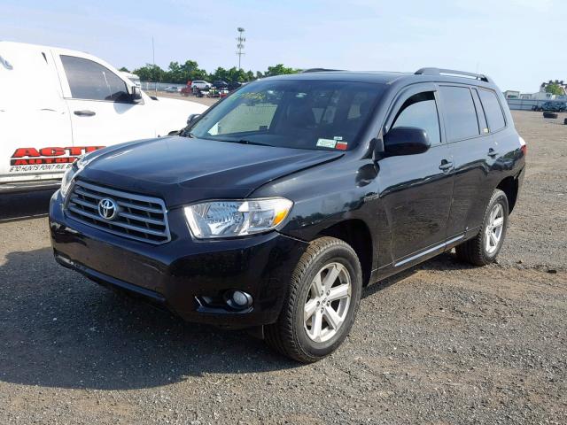 5TDJK3EH4AS030437 - 2010 TOYOTA HIGHLANDER BLACK photo 2