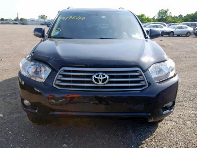 5TDJK3EH4AS030437 - 2010 TOYOTA HIGHLANDER BLACK photo 7