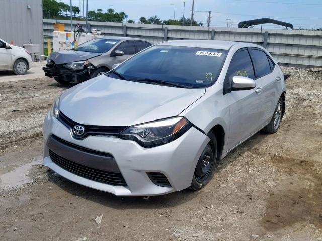 2T1BURHE2FC332778 - 2015 TOYOTA COROLLA L SILVER photo 2