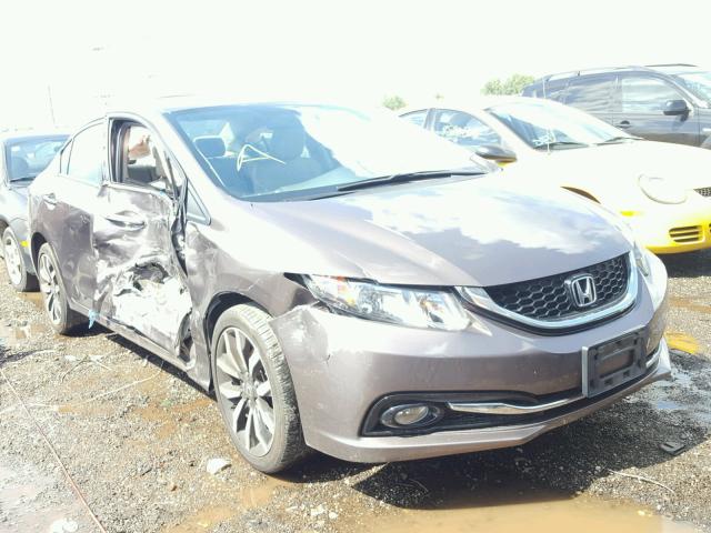 2HGFB2F9XFH503479 - 2015 HONDA CIVIC EXL GRAY photo 1