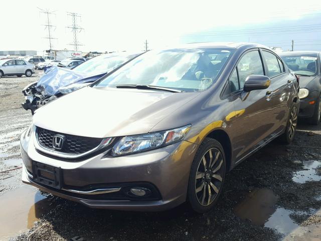 2HGFB2F9XFH503479 - 2015 HONDA CIVIC EXL GRAY photo 2