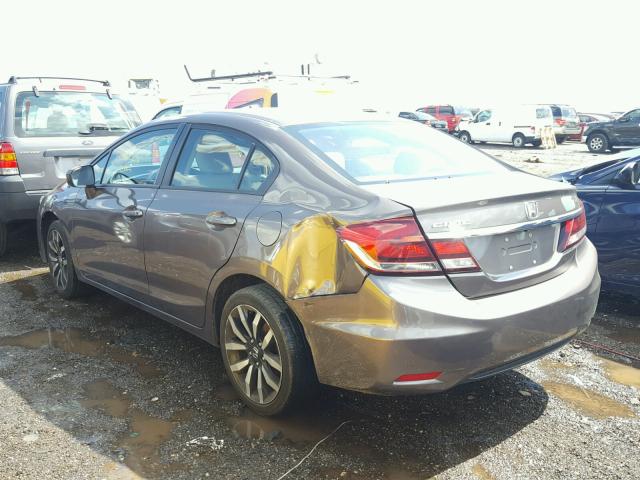 2HGFB2F9XFH503479 - 2015 HONDA CIVIC EXL GRAY photo 3