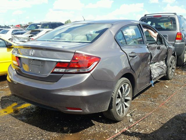 2HGFB2F9XFH503479 - 2015 HONDA CIVIC EXL GRAY photo 4