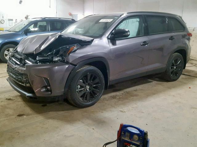 5TDJZRFH3KS964152 - 2019 TOYOTA HIGHLANDER GRAY photo 2