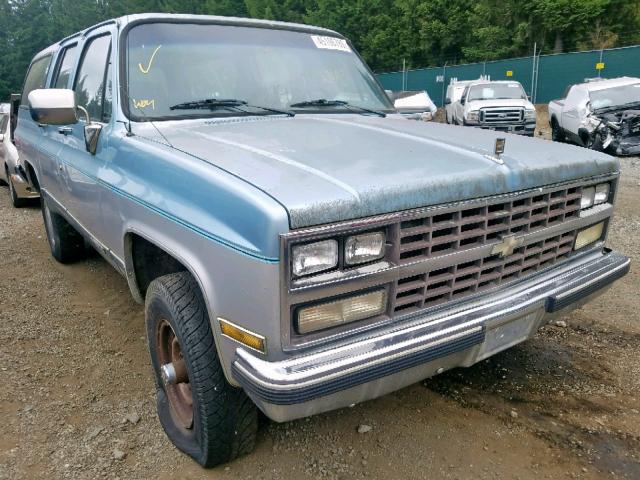 1GNGV26K4KF181373 - 1989 CHEVROLET SUBURBAN V BLUE photo 1