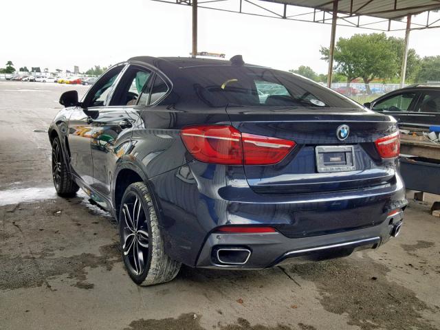 5UXKU0C50J0G80389 - 2018 BMW X6 SDRIVE3 BLUE photo 3