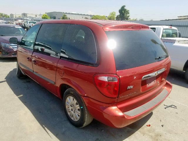 1A4GJ45R57B135784 - 2007 CHRYSLER TOWN & COU RED photo 3