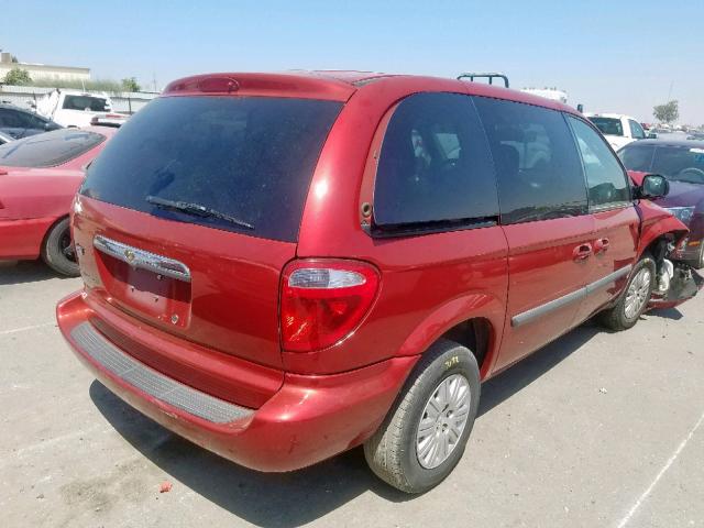 1A4GJ45R57B135784 - 2007 CHRYSLER TOWN & COU RED photo 4