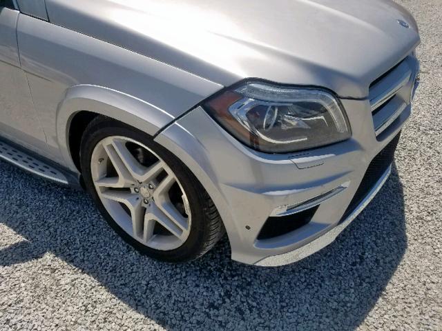 4JGDF7DE0DA218689 - 2013 MERCEDES-BENZ GL 550 4MA SILVER photo 9